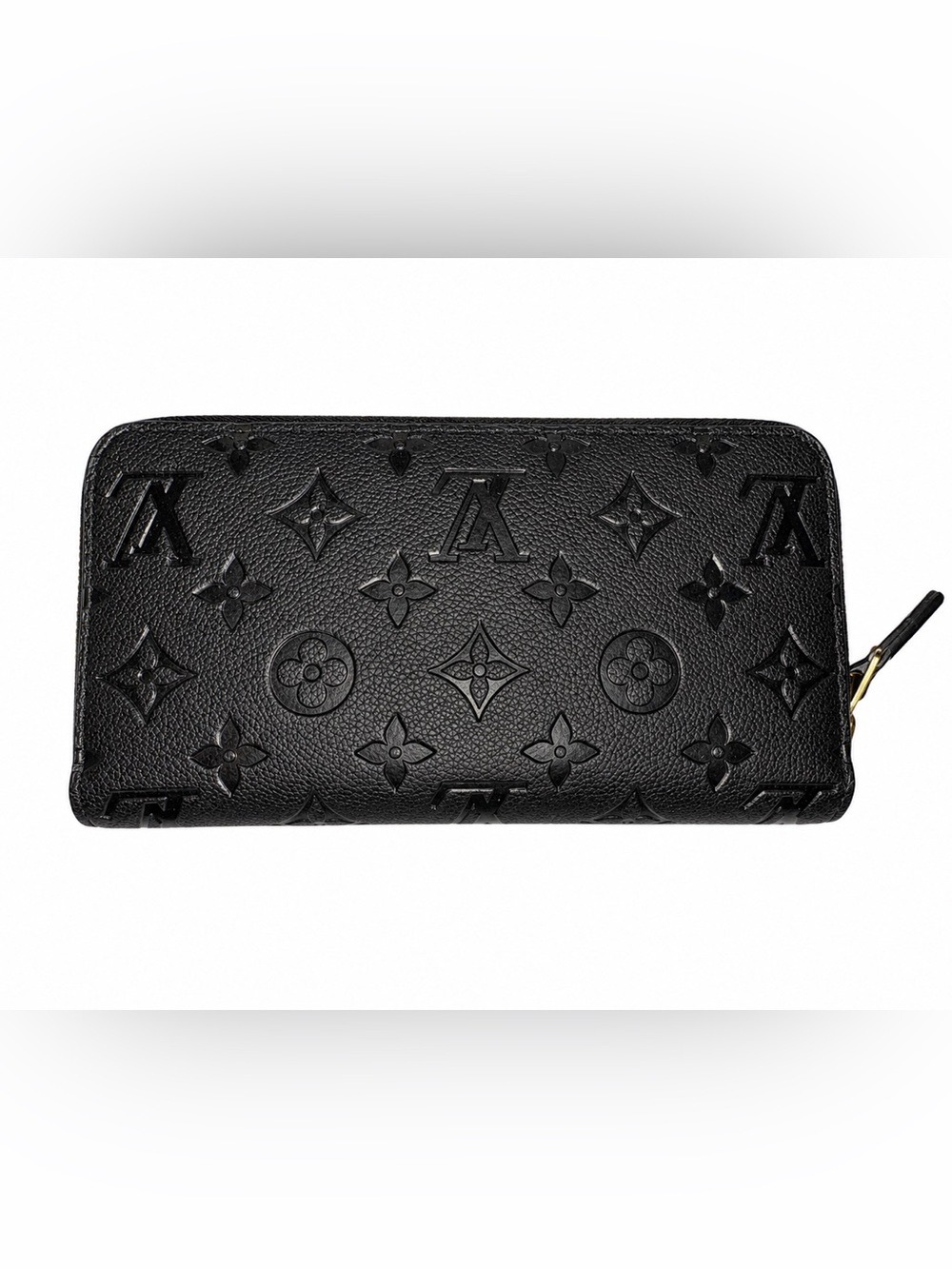Black Monogram Zipped Wallet